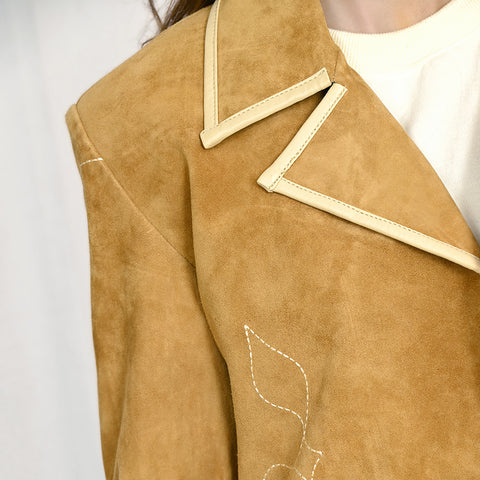 American Darling Genuine Suede Blazer with Western Stitching