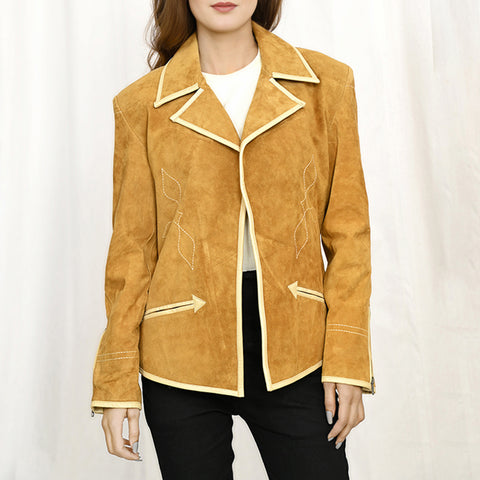American Darling Genuine Suede Blazer with Western Stitching