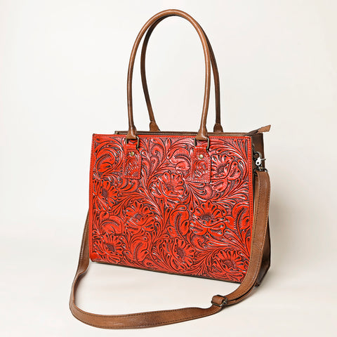 American Darling Hand-Tooled Genuine Leather Western Crossbody Tote Bag