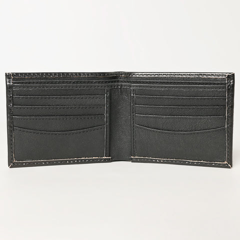 American Darling Hand Tooled Leather Bifold Wallet -Floral Carved Purse