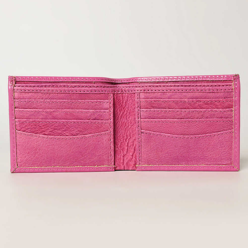 American Darling Hand Tooled Leather Bifold Wallet | Floral Carved Purse