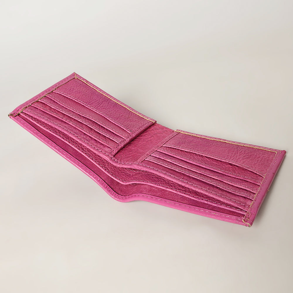 American Darling Hand Tooled Leather Bifold Wallet | Floral Carved Purse