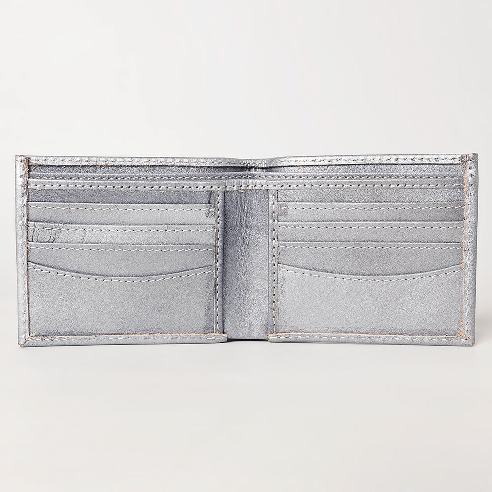 American Darling Hand Tooled Leather Bifold Wallet | Floral Carved Purse