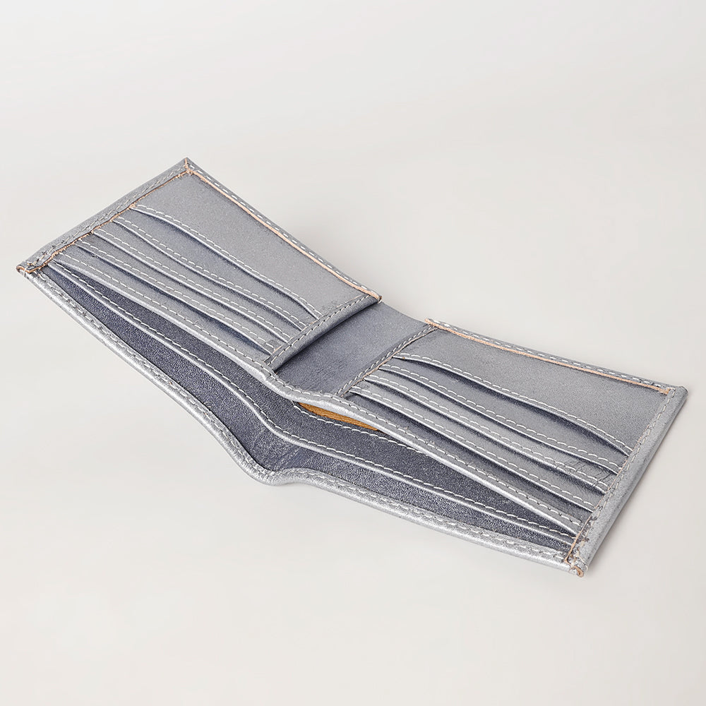 American Darling Hand Tooled Leather Bifold Wallet | Floral Carved Purse