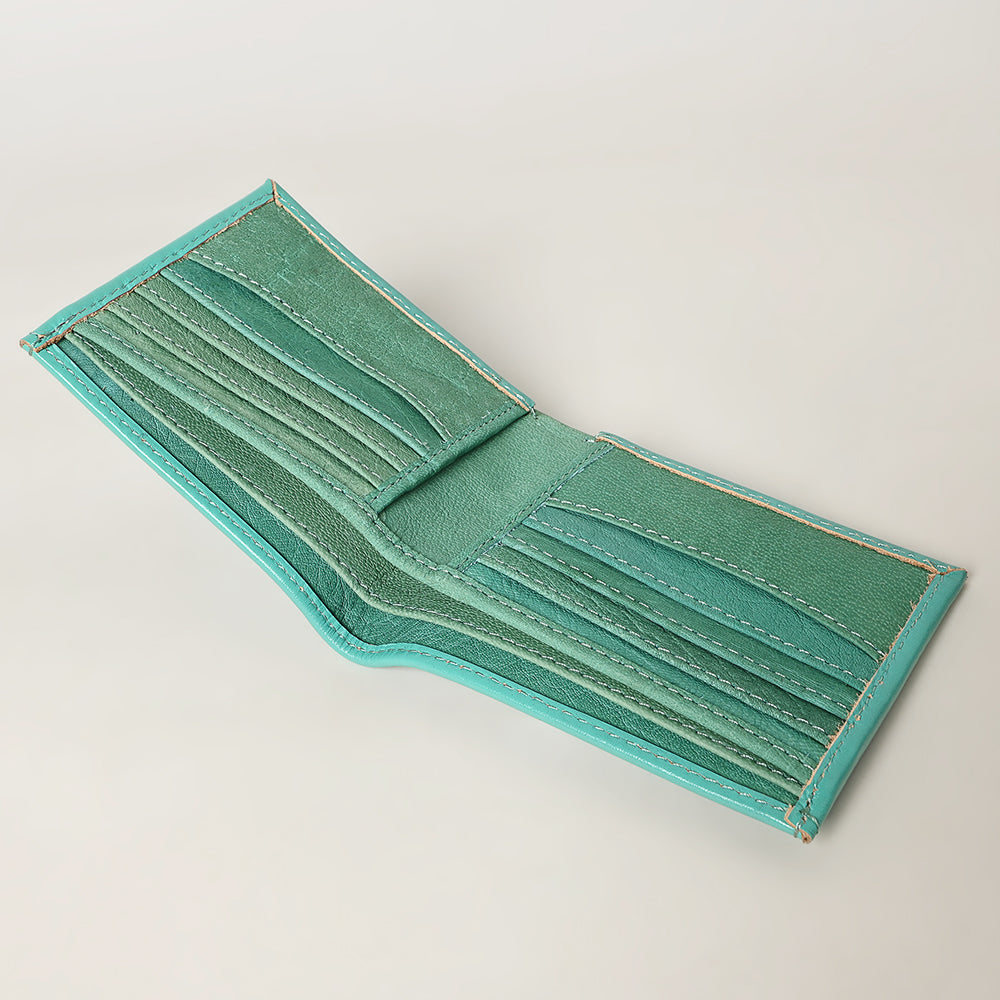 American Darling Hand Tooled Leather Bifold Wallet | Floral Carved Purse