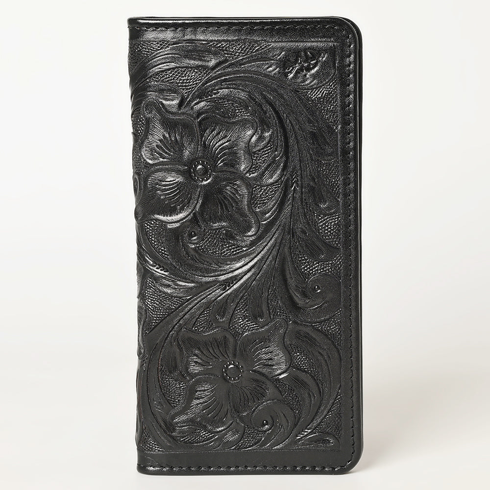 American Darling Black Tooled Leather Wallet | Western Bifold Clutch