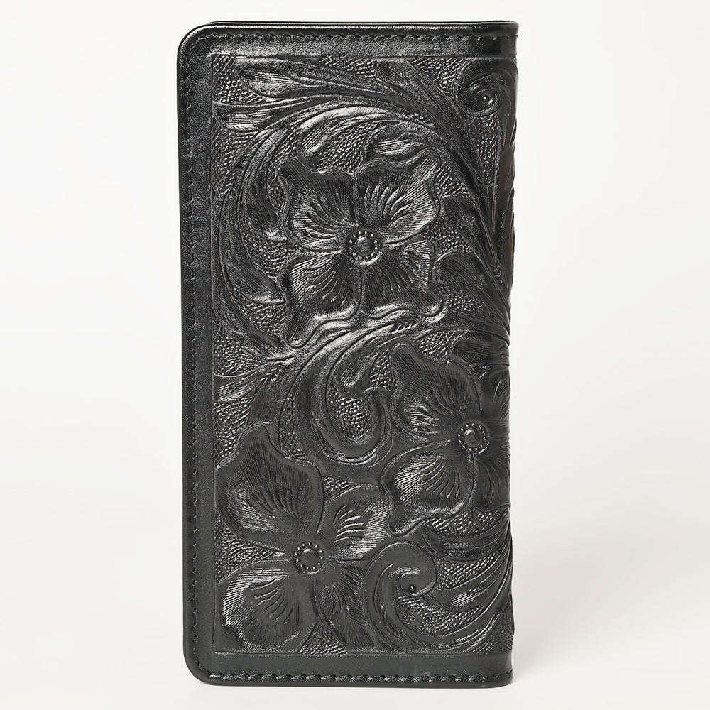 American Darling Black Tooled Leather Wallet | Western Bifold Clutch