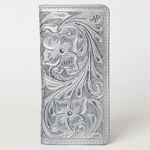 ADBG1269 American Darling Hand-Tooled Genuine Leather Western Wallet Handbag - Floral Carved Women Wallet