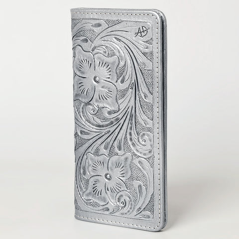 ADBG1269 American Darling Hand-Tooled Genuine Leather Western Wallet Handbag - Floral Carved Women Wallet