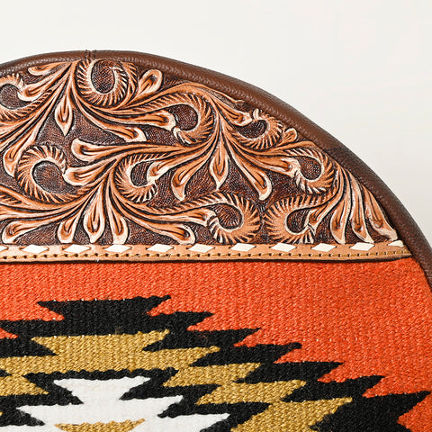 American Darling Hand Woven Saddle Blanket Canteen Bag Leather Fringes
