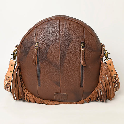 American Darling Hand Woven Saddle Blanket Canteen Bag Leather Fringes
