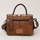 ADBG1388 Wool Saddle Blanket Crossbody Genuine Western Fringes Leather Women Bag