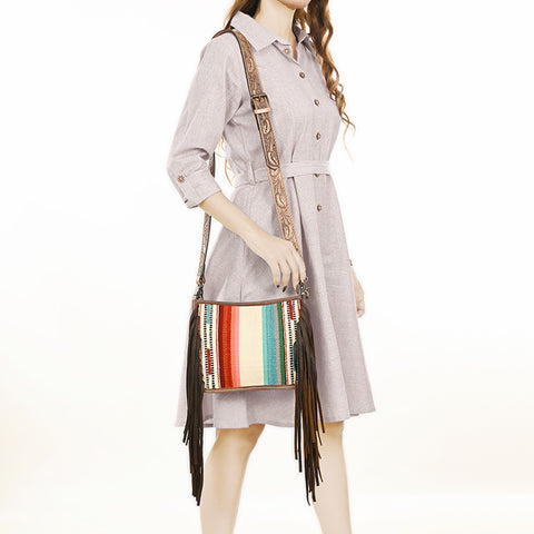American Darling Saddle Blanket Fringes Messenger Bag