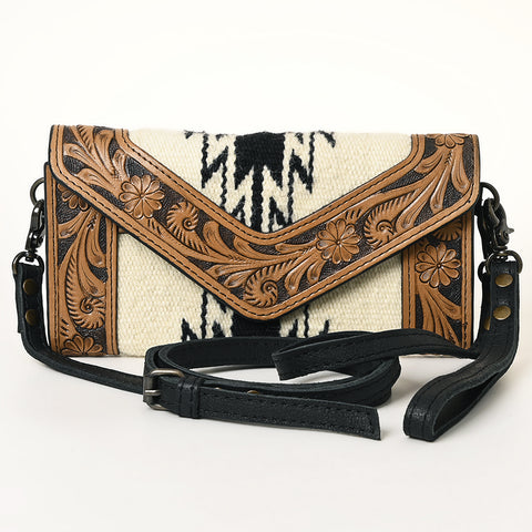 American Darling Handcrafted Hand Tooled Leather Saddle Blanket Envelope