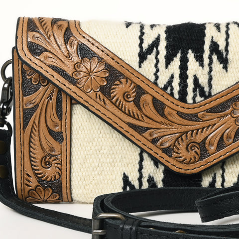American Darling Handcrafted Hand Tooled Leather Saddle Blanket Envelope