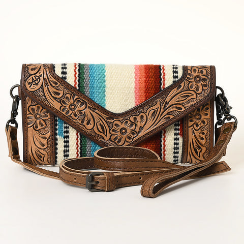 American Darling Handcrafted Hand Tooled Leather Saddle Blanket Envelope