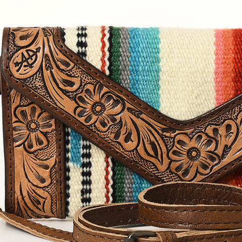 American Darling Handcrafted Hand Tooled Leather Saddle Blanket Envelope