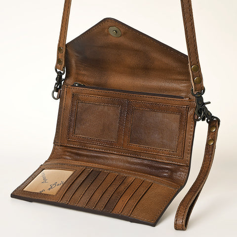 American Darling Handcrafted Hand Tooled Leather Saddle Blanket Envelope