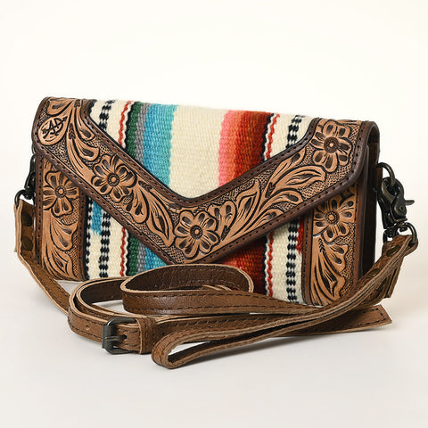 American Darling Handcrafted Hand Tooled Leather Saddle Blanket Envelope