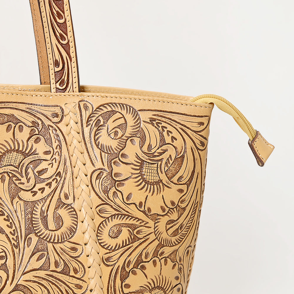 LC-ADBGZ792 Hand-Tooled Floral Western Leather Tote Bag - American Darling