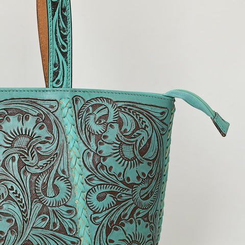 LC-ADBGZ792 Hand-Tooled Floral Western Leather Tote Bag - American Darling