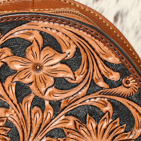American Darling Western Leather Backpack Hand Tooled Hair-On Cowhide