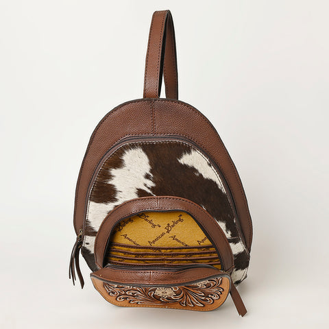 American Darling Western Leather Backpack Hand Tooled Cowhide Purse