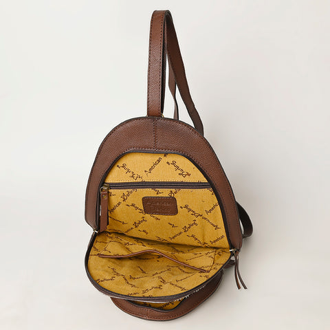 American Darling Western Leather Backpack Hand Tooled Cowhide Purse