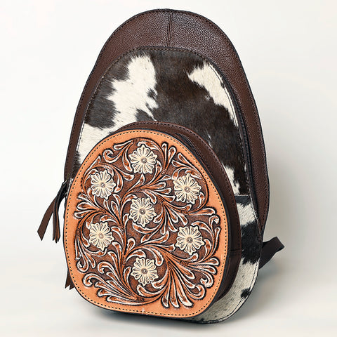 American Darling Western Leather Backpack Hand Tooled Cowhide Purse