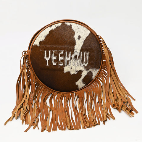American Darling Western Hair-On Cowhide Fringe Backpack Bag with Genuine Leather by American Darling
