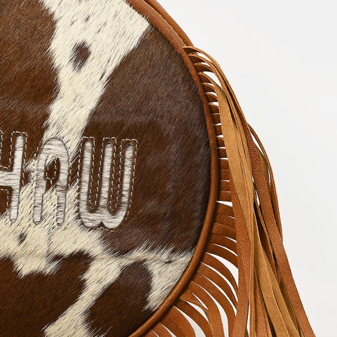 American Darling Western Hair-On Cowhide Fringe Backpack Bag with Genuine Leather by American Darling