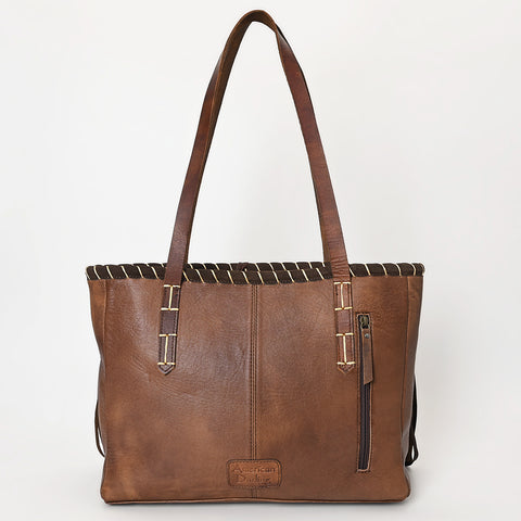 American Darling Hand-Woven Saddle Blanket Western Tote Bag ï¿½ Genuine Leather Fringe Purse