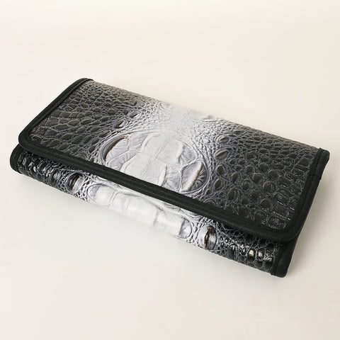 American Darling Crocodile Embossed Western Leather Wallet Bag Genuine Leather Women Wallet