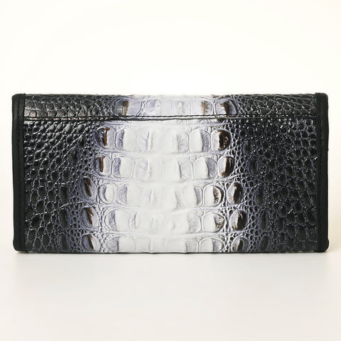American Darling Crocodile Embossed Western Leather Wallet Bag Genuine Leather Women Wallet