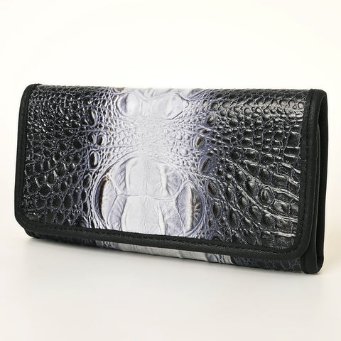 American Darling Crocodile Embossed Western Leather Wallet Bag Genuine Leather Women Wallet