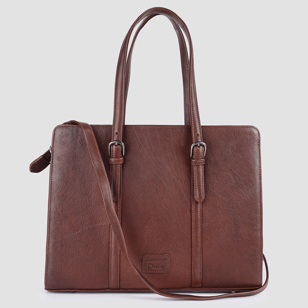 LC-ADBGM389B Tote Genuine Western Leather Women Bag