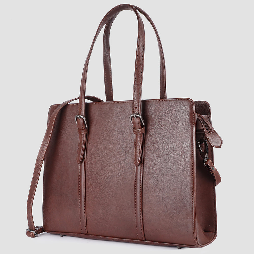 LC-ADBGM389B Tote Genuine Western Leather Women Bag