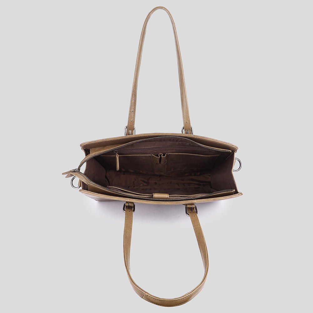 LC-ADBGM389D Tote Genuine Western Leather Women Bag