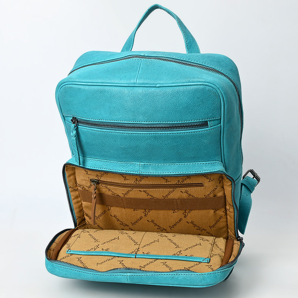 LC-ADBGM391 Leather Backpack - Structured Full-Grain Western Travel & Work Bag