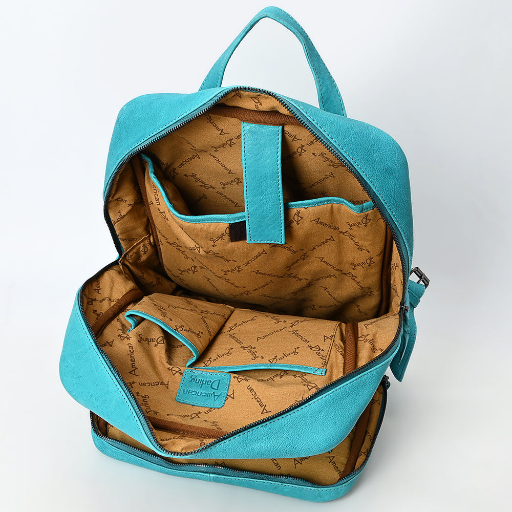 LC-ADBGM391 Leather Backpack - Structured Full-Grain Western Travel & Work Bag