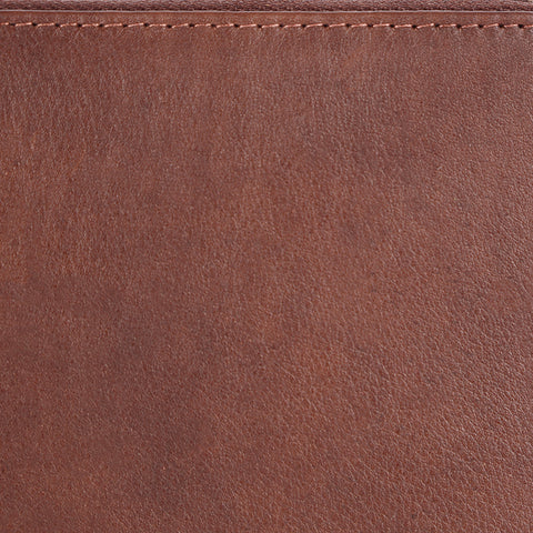 ADBGM394 Saddle Brown Zip-Around Leather Wallet Wristlet - American Darling