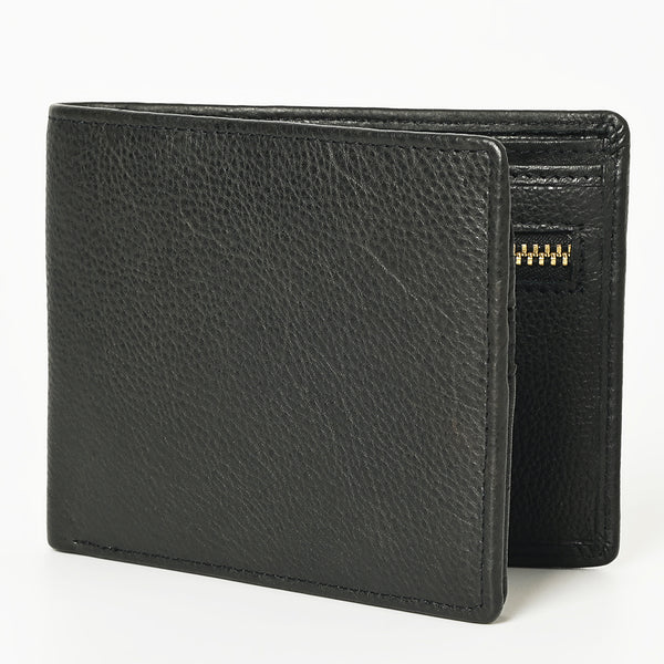 ADBGM395B Black Full-Grain Leather Bifold Wallet - American Darling