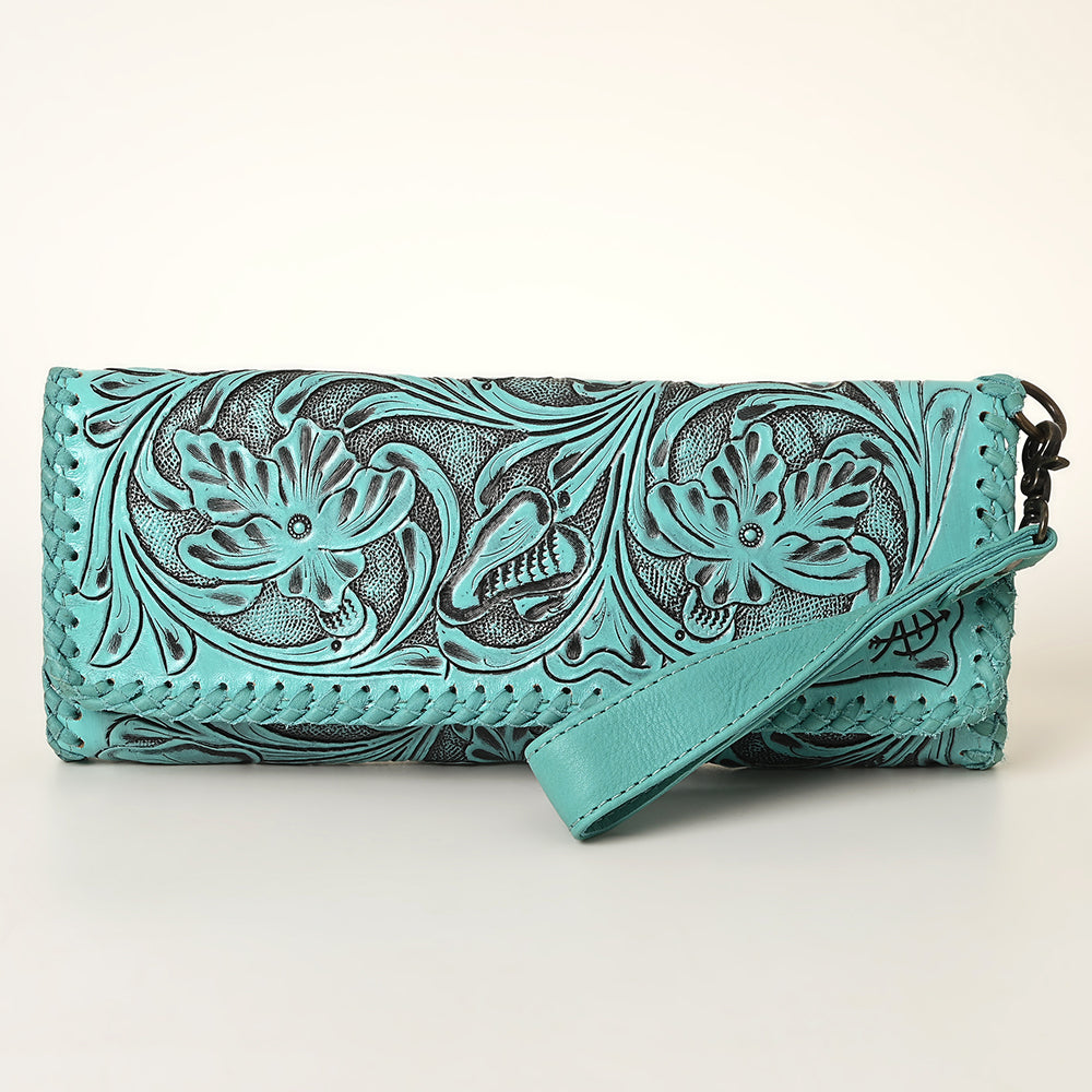 ADBG1106 Western Floral Tooled Leather Wallet-Handcrafted Genuine Cowhide by American Darling