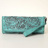 LC-ADBG1106 Western Floral Tooled Leather Wallet-Handcrafted Genuine Cowhide by American Darling
