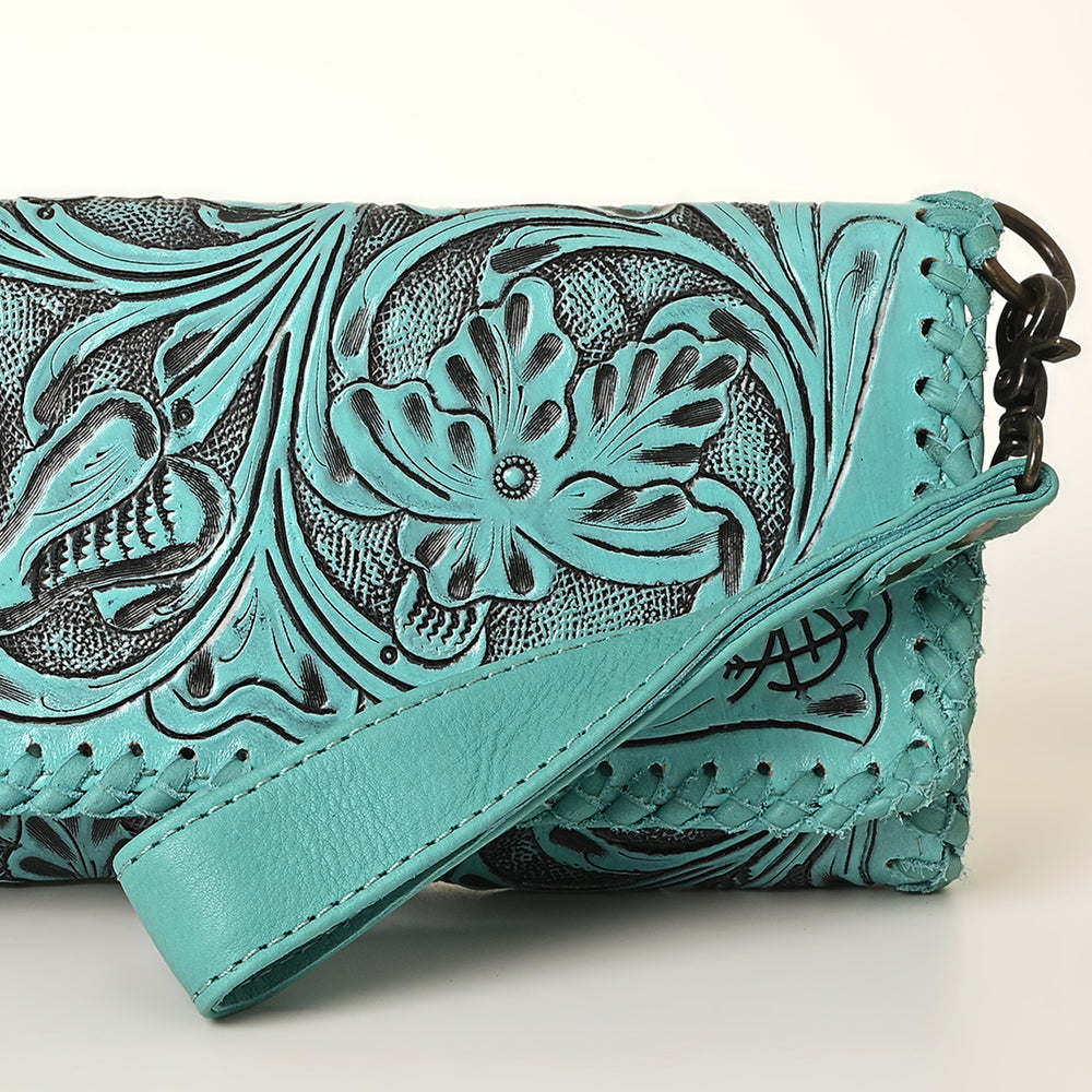 ADBG1106 Western Floral Tooled Leather Wallet-Handcrafted Genuine Cowhide by American Darling