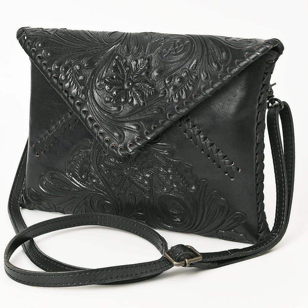 ADBG1109 Hand-Tooled Leather Envelope Crossbody Bag-Genuine Western Cowhide by American Darling