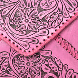 ADBG1109 Pink Hand-Tooled Leather Envelope Crossbody Bag-Genuine Western Cowhide by American Darling