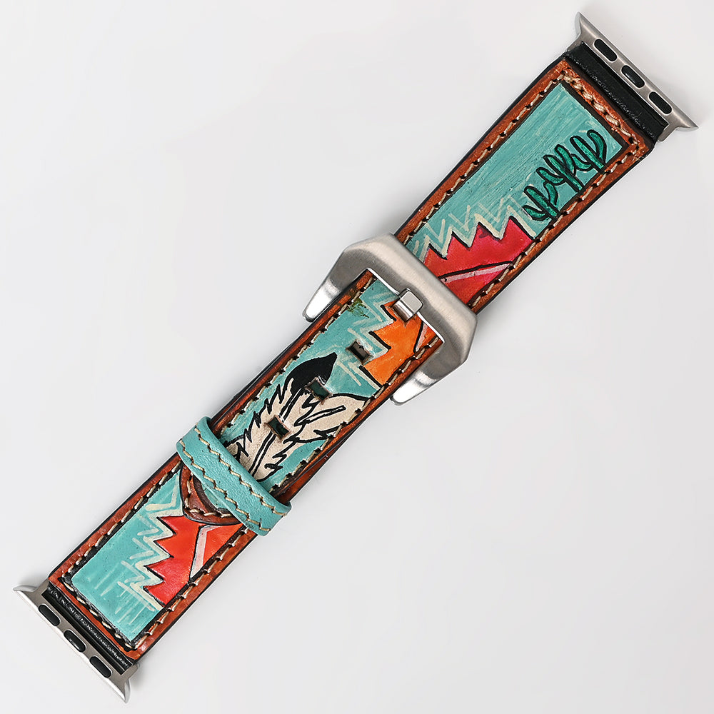ADWAM110 Genuine Leather Hand Painted Smart I Watch Strap