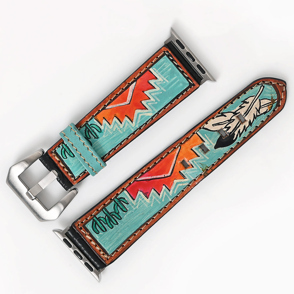 ADWAM110 Genuine Leather Hand Painted Smart I Watch Strap
