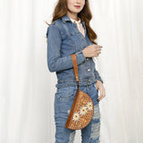 LC-ADBG1433 Taco Hand Tooled Genuine Western Leather Women Bag